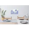 Tropisch - Jungle - Blauw Muursticker klein -eettafel