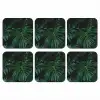 Monstera -  Inductie beschermer - Bladeren - Tropical - Afdekplaat voor kookplaat onderzetter kurk middel -3d