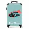Hotrod turquoise NBS - Handbagage koffer - Kinderen Unisex middel -productfoto_recht