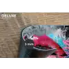 Lippen - Felroze - Graffiti - Verfstrepen Placemat vinyl groot -closeup