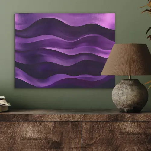 Golven - Abstract - Paars PET vilt klein -sfeer2