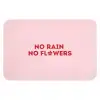 No rain no flowers - Minimalistisch - Roze - Bloem Badmat klein -3d