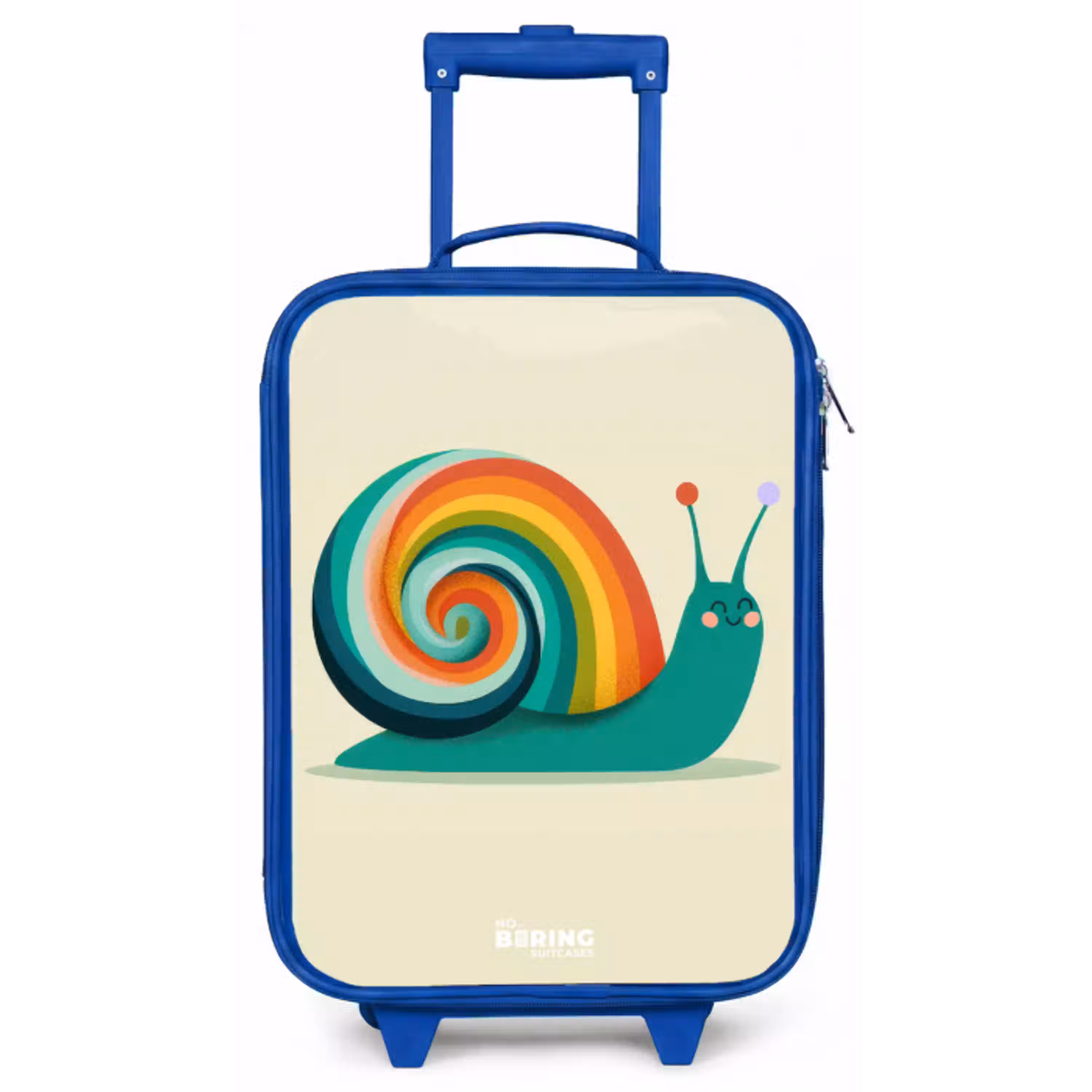 Slak - Regenboog - Kleurrijk Kinderkoffer - Blauw klein -zz3dotto