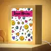 Smileys - Pictogrammen - Kleurrijk Light Box met kabel (Kinderlampje) klein -zzzz_3d_website