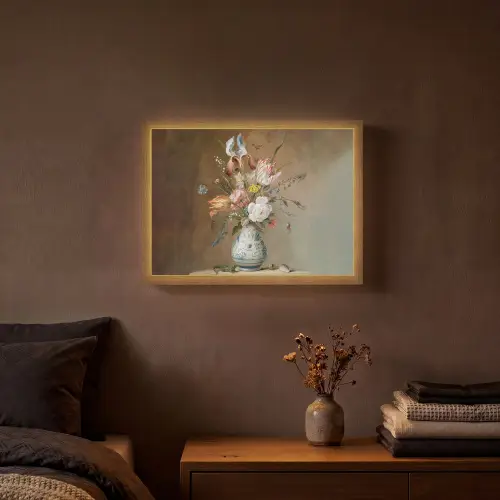 Oude meesters - Bloemen - Balthasar van der Ast Light Box met batterij (Wandlamp) middel -sfeer4