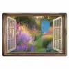 Doorkijk - Bloemen - Raam - Natuur Placemat vinyl groot -zzsfeer1_Kitchenyeah-website