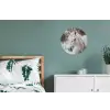 Paard - Wit - Winter - Natuur - Sneeuw - Dieren Wandcirkel aluminium klein -slaapkamer