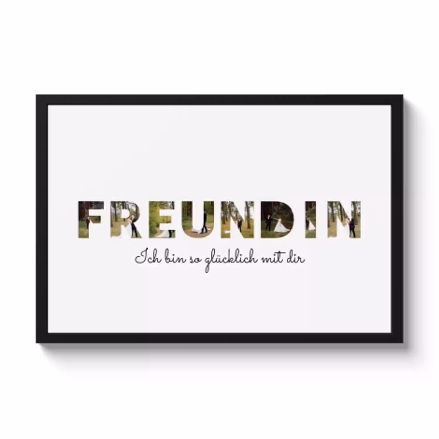 Poster mit Rahmen – Freundin