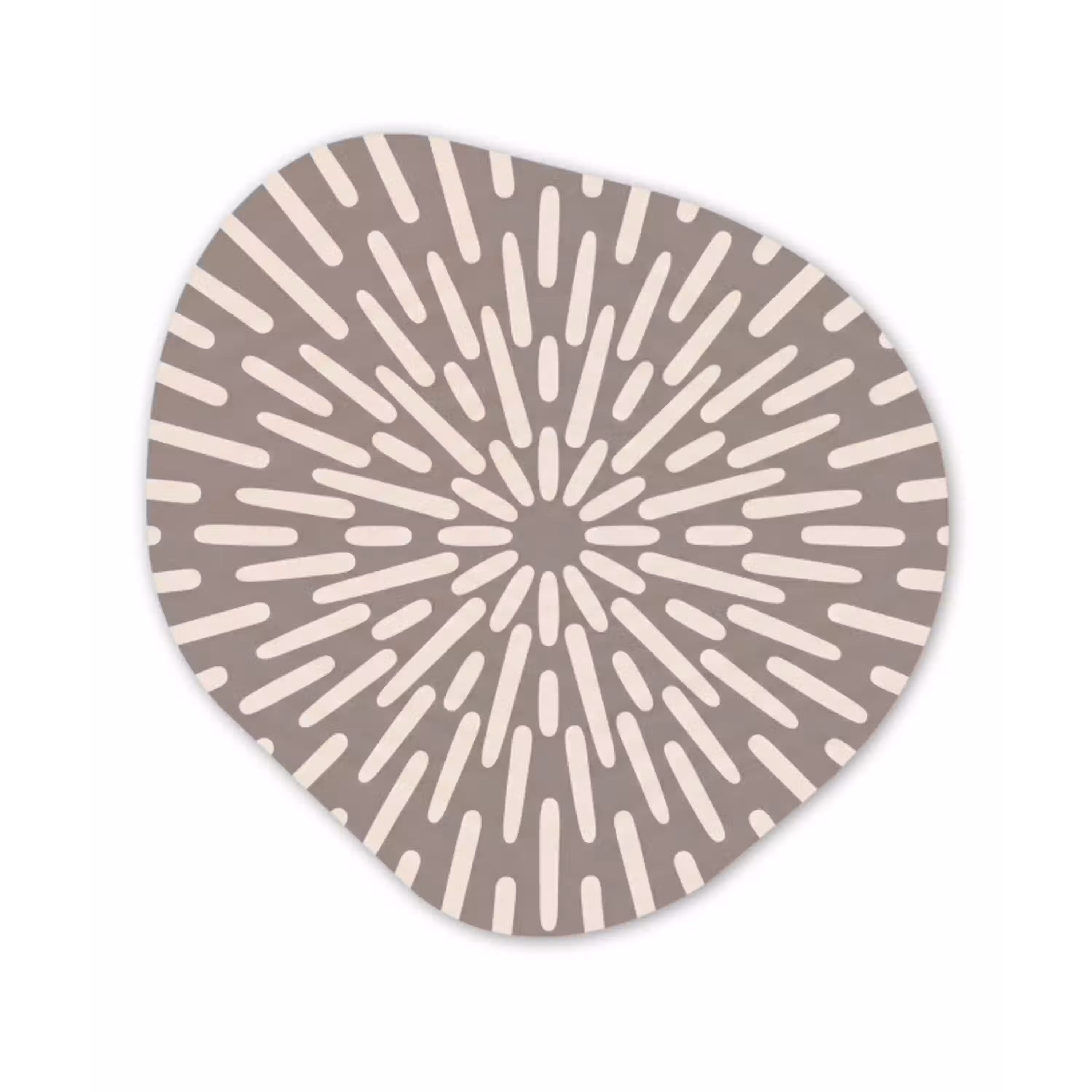 Patroon - Stralen - Abstract - Modern - Grijs Wandcirkel Organisch Aluminium middel -3d