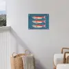 Vissen - Rood - Blauw tuinposter los doek klein -sfeer8