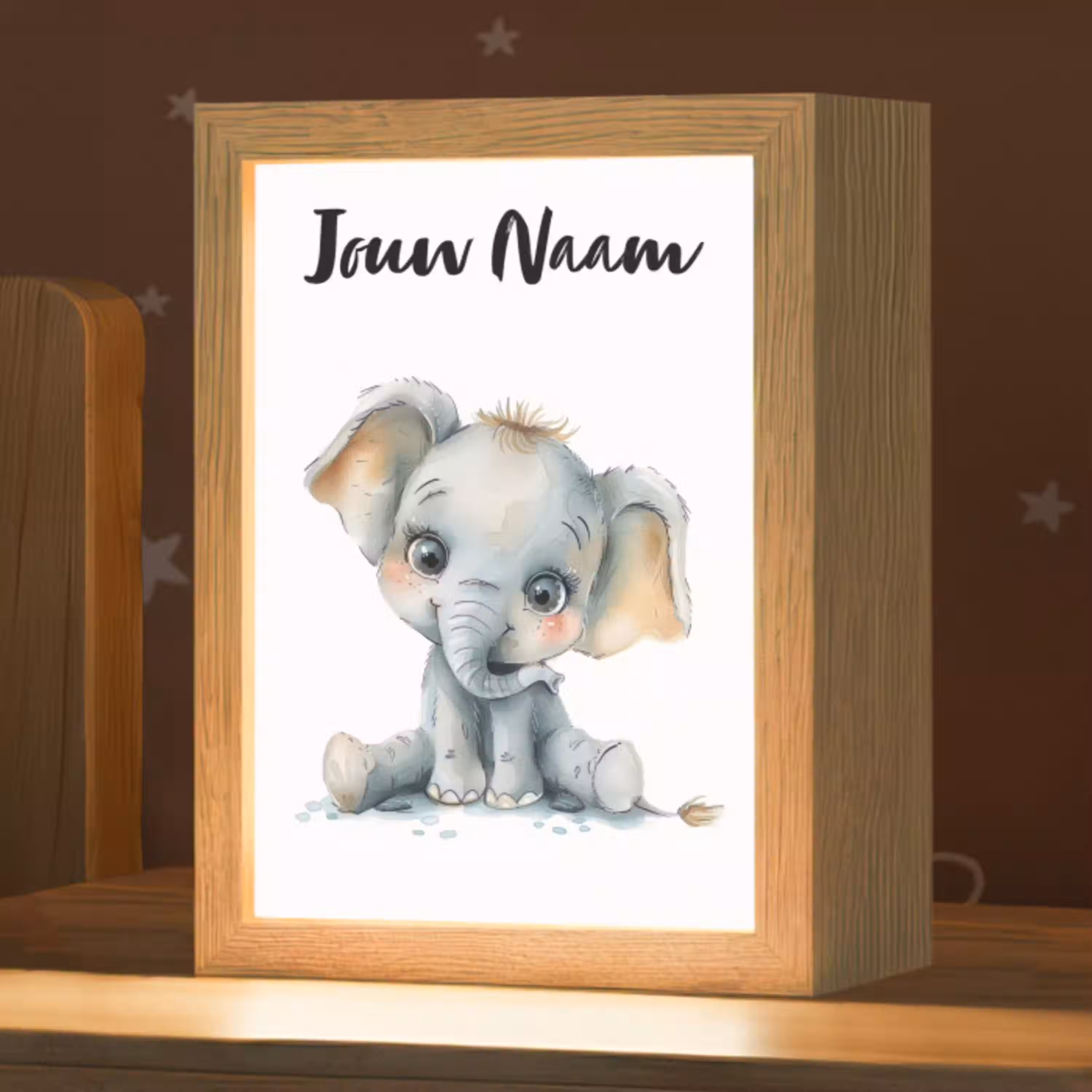 Olifant - Baby dier Light Box met kabel (Kinderlampje) klein -zzz_3d_website