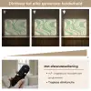 Golvende lijnen - Mintgroen - Dansende vormen Light Box met batterij (Wandlamp) middel -USP_dimbaarNL