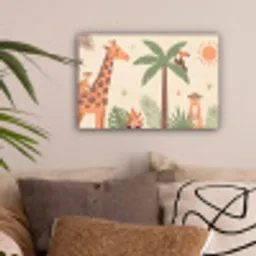 Dieren - Tropisch - Safari - Kleurrijk canvas 2cm klein -sfeer1