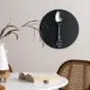 Lepel - Zilver - Metaal Wandcirkel plexiglas klein -sfeer4
