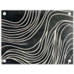 Lijnen - Patroon - Abstract - Wit tuinposter los doek klein -3d
