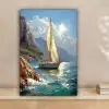 Zeilschip - Zee - Rotsen - Wolken canvas 2cm klein -sfeer1