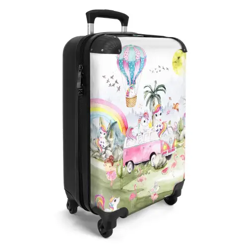 Eenhoorn safari Koffer - NBS - Handbagage middel -productfoto_3d