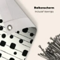 Grafisch - Modern - Zwart Balkonbeschermer Duitsland klein 596 -closeup_NL
