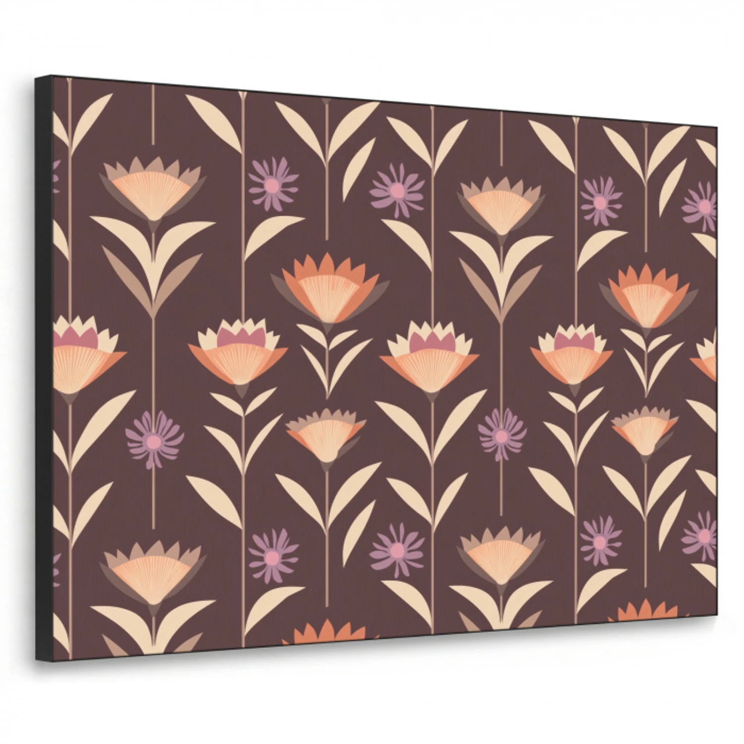 Elegant - Retro - Bruin Textielframe zwart klein 947 -3d