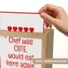 Tekst - Rood - Hartjes Light Box met kabel (Wandlamp) klein -USP_websiteprintNL