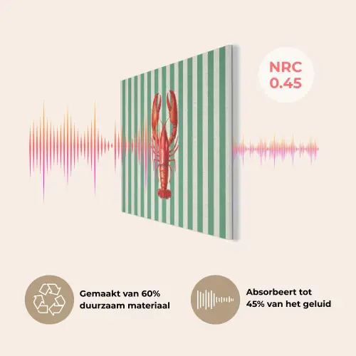 Kreeft - Strepen - Realistisch - Zomers PET vilt klein -USP_NL