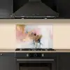 Abstract - Pastel kleuren - Goud - Modern - Aesthetic keuken achterwand spatscherm klein -sfeer1