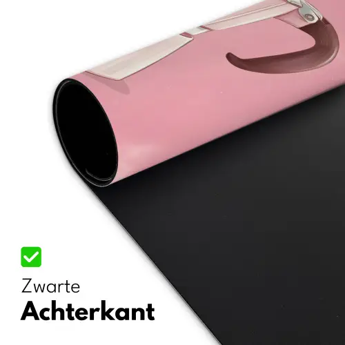 Roze - Mokkapot - Illustratie - Koffie Muismat XXL klein -sfeer2