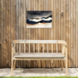 Bergen - Donkerblauw - Landschap Tuinposter op houten frame 2 cm dik klein -sfeer4