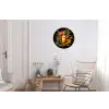 Olijfolie - Graffiti - Peper - Olijven - Modern Wandcirkel aluminium klein -woonkamer