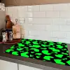 Zwart - Neon - Groen - Patroon Inductie beschermer vinyl 3mm klein 276 -sfeer3