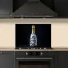 Champagne - Bloemen - Goud - Chique keuken achterwand spatscherm klein -sfeer1