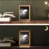 Honkbal - Wit - Vliegt Light Box met kabel (Tafellamp) klein -sfeer3