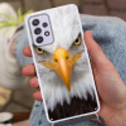 Amerikaans - Zeearend - Portret - Geel Hoesje Samsung Galaxy A52 5G met koord klein -sfeer3