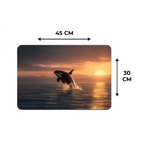 Orka - Zee - Zonsondergang Placemat vinyl groot -specs