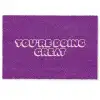 You're doing great - Paars - Bubble letters Deurmat klein -zkaufland3d