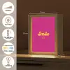 Smile - Stippen - Geel - Smiley - Roze Light Box met kabel (Tafellamp) klein -USP_NL