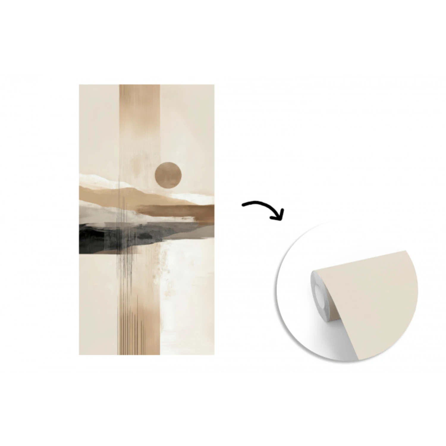Minimalistisch - Landschap - Dimensie fotobehang vinyl groot -3d