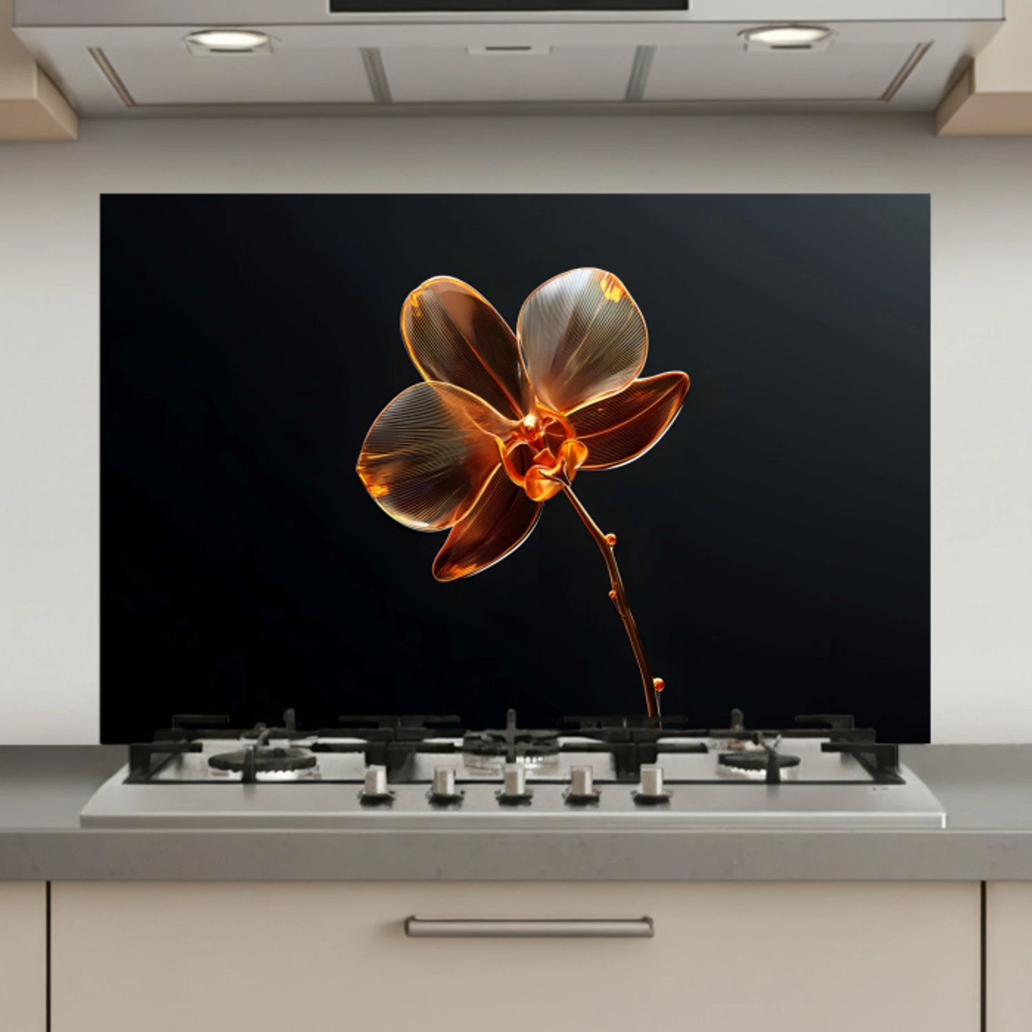 Orchidee - Doorzichtig - Bloem keuken achterwand spatscherm klein -3d_website