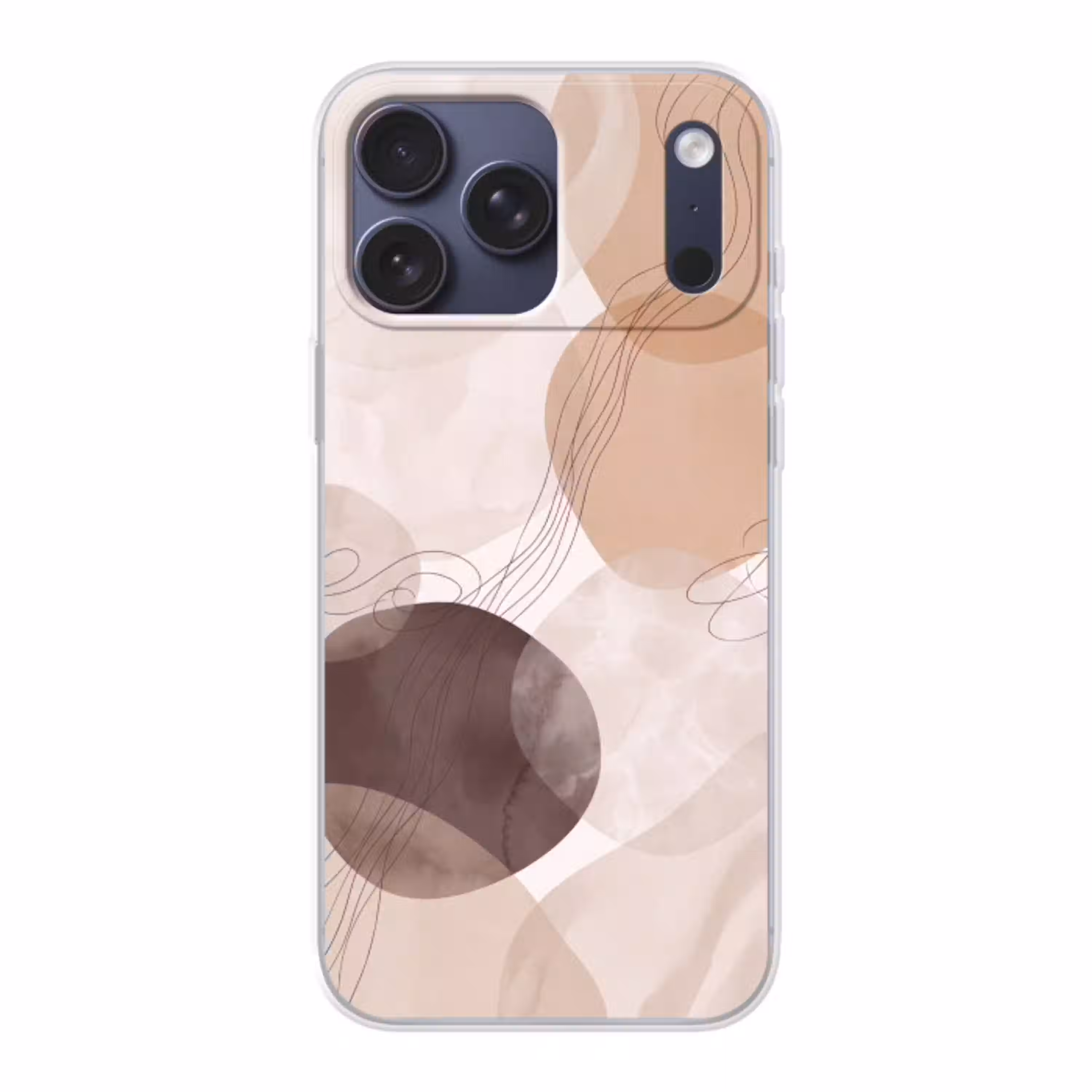 Abstractie - Beige - Modern Telefoonhoesje iPhone 17 Pro Max klein -3d