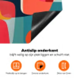 Vormen - Kleurrijk - Abstract - Vlakken Inductie beschermer vinyl 3mm klein -zzzzzzz-td-onderkant