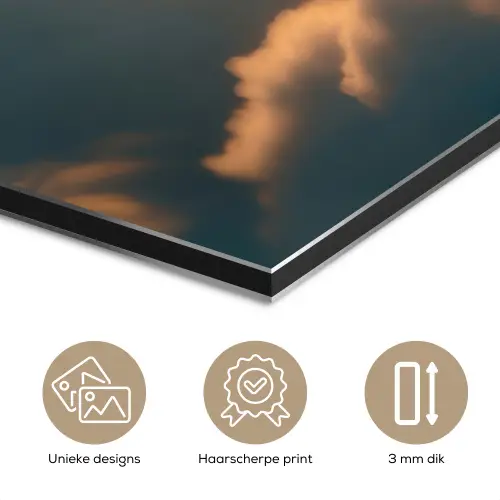 Adelaar - Wolken - Zon aluminium wit klein -closeup_NL