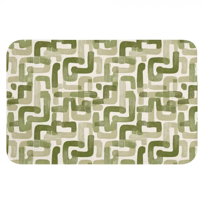 Modern - Grafisch - Groen Badmat klein 997 -3d
