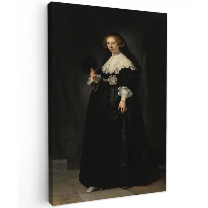 Het huwelijksportret van Oopjen Coppit - Rembrandt van Rijn canvas 2cm klein -z3d