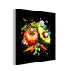 Tomaat - Avocado - Peper - Graffiti - Verf - Modern aluminium wit klein -3d