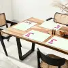 Focus on the good - Beige - Roze Placemat vinyl groot -zzsfeer4_Kitchenyeah-website