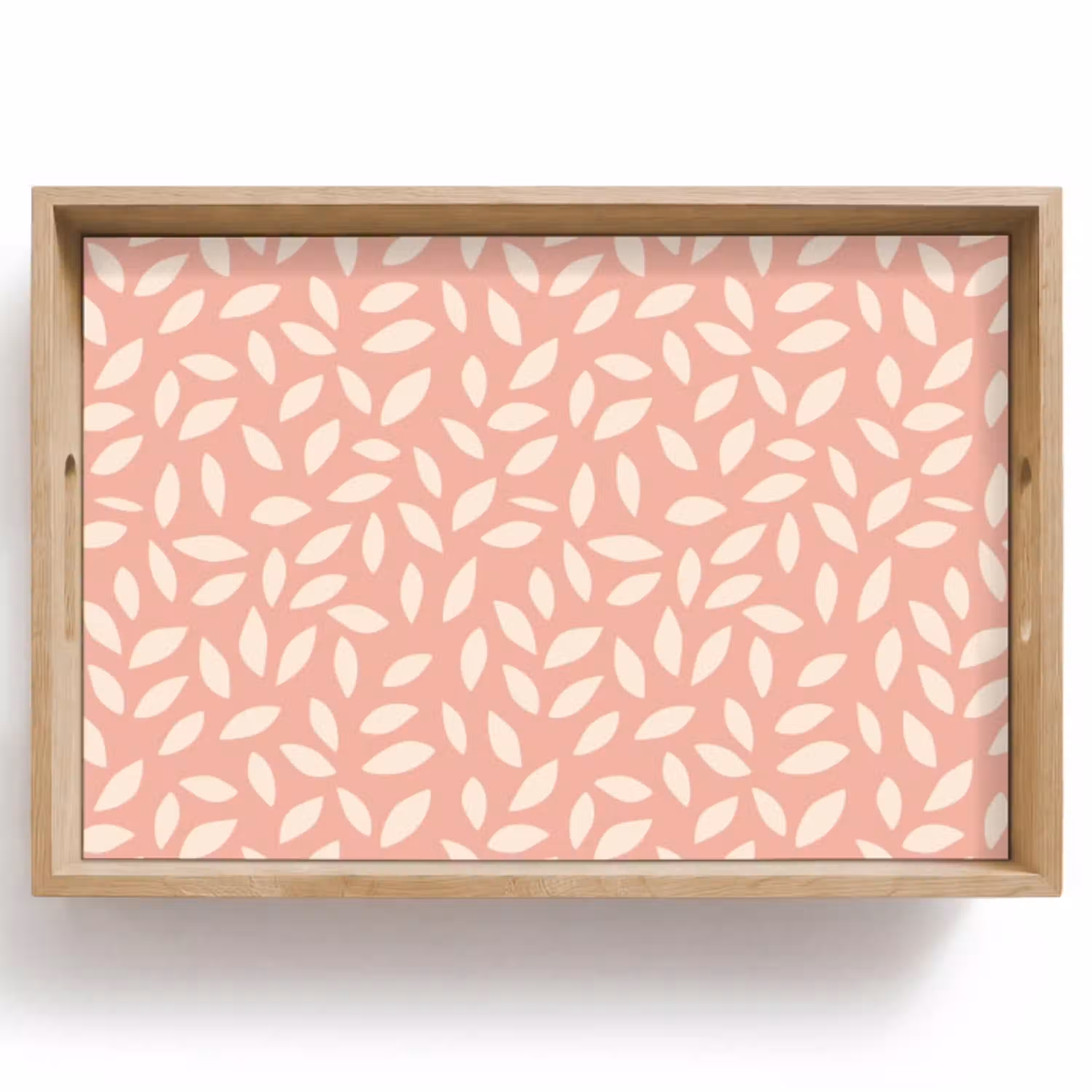 Roze - Bladeren - Speels - Patroon Dienblad Rechthoek middel 910 -z3d_shopping