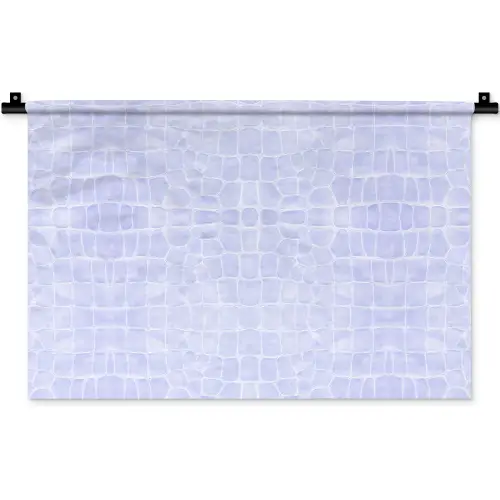 Krokodil - Leer - Pastel - Blauw Wandkleed katoen klein 269 -zz3d
