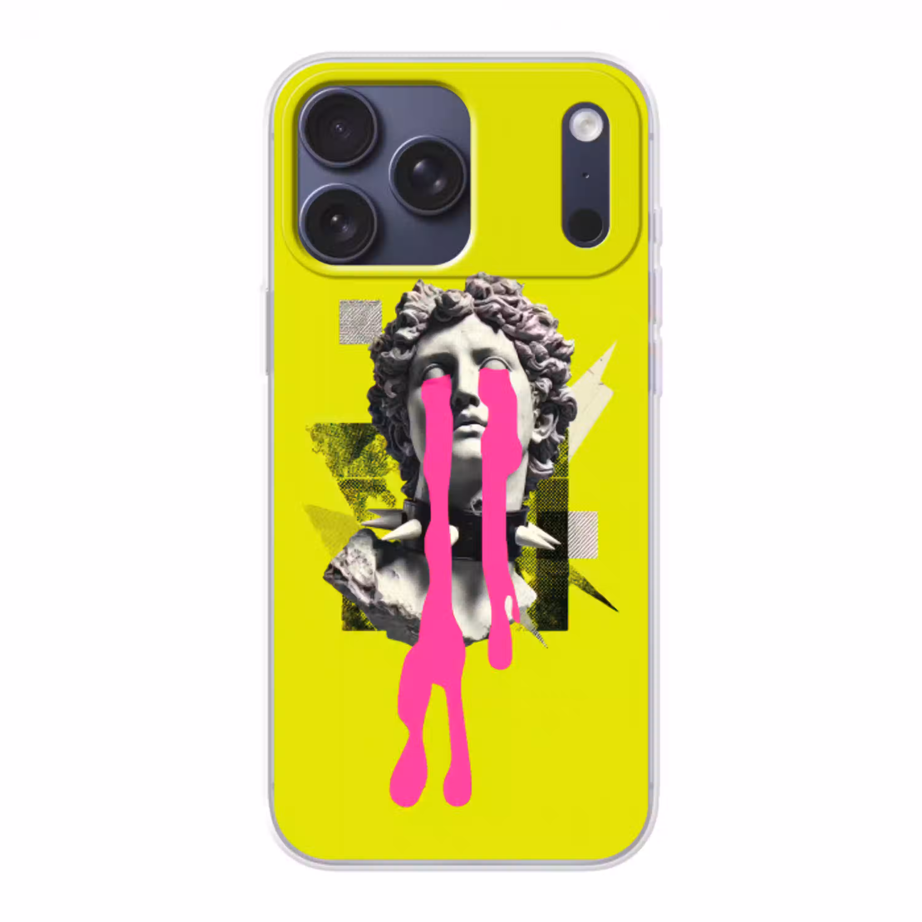 Buste - Verf - Geel Telefoonhoesje iPhone 17 Pro Max klein -3d