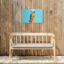 Papegaai - Koksmuts - Grappig - Vogel Tuinposter op houten frame 2 cm dik klein -sfeer4