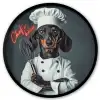 Quote - Neon - Hond - Kokskleding Fotolijst rond zonder passe partout klein -3d